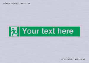 Custom Emergency Exit Left Sign